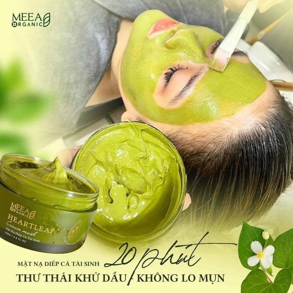 Mặt nạ diếp cá tái sinh Meea Organic, trắng da, giảm thâm, làm dịu, giữ ẩm da 120gr
