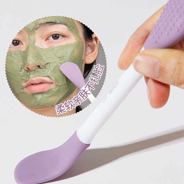 Cọ Sillicon 2 Đầu Gecomo Đắp Mặt Nạ Bùn Và Rửa Mặt Đa Dụng