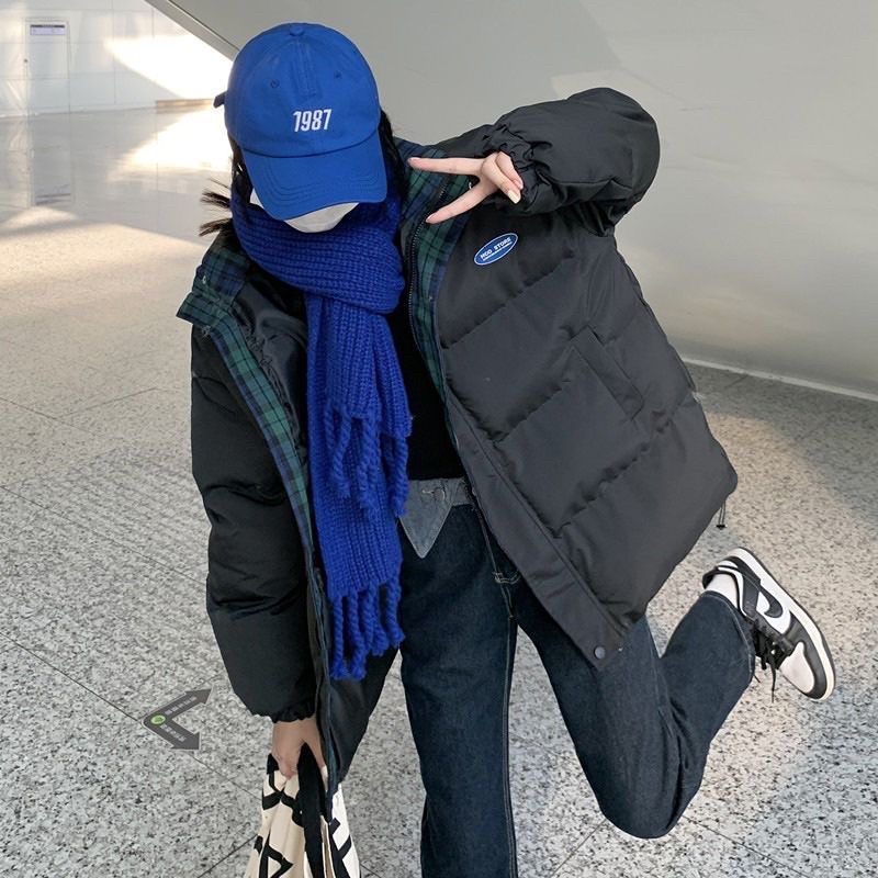 Áo khoác phao béo ba màu hot cả nam nữ đều mang đẹp