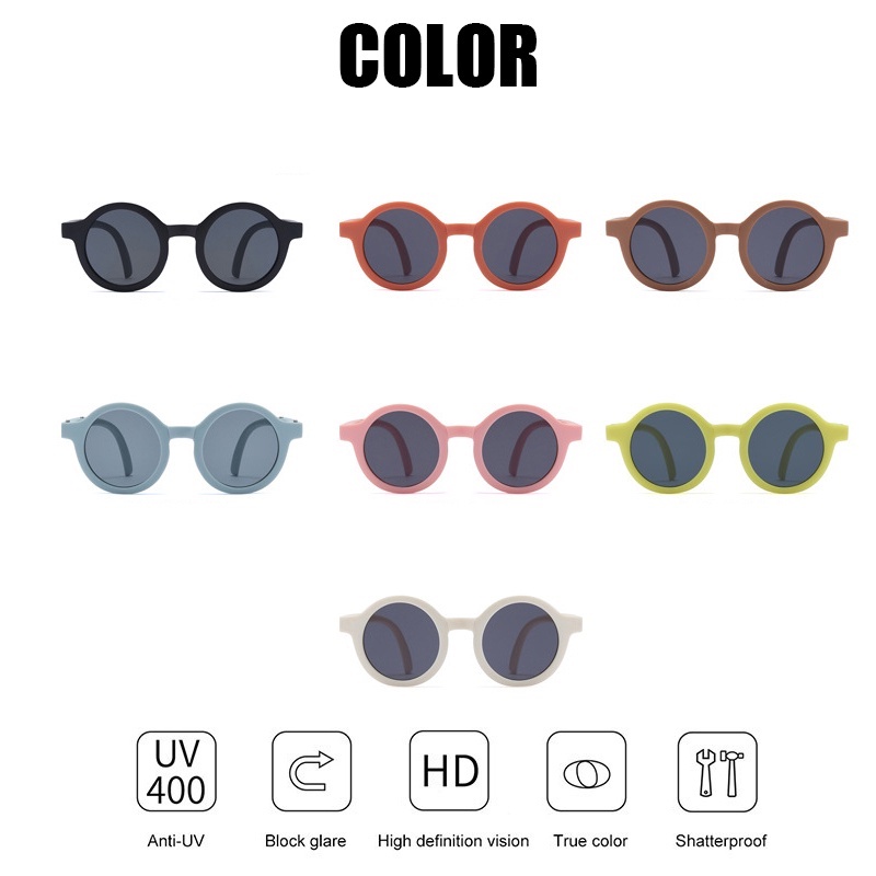 (AIMURUSI) COD Kính Mát Tròn Chống Tia UV400 Thời Trang Hàn Quốc Dành Cho Bé