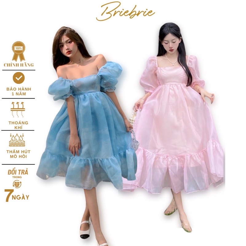 Đầm babydoll xoè công chúa pháp Briebrie cao cấp, chất liệu organza, sang chảnh - 234