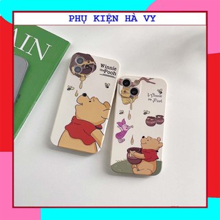 Ốp lưng iphone cạnh vuông giả 14 gấu 6 5s/6/6plus/6s/6splus/7/7plus/8/8plus/x/xr/xs/11/12/pro/promax/13/14Promax