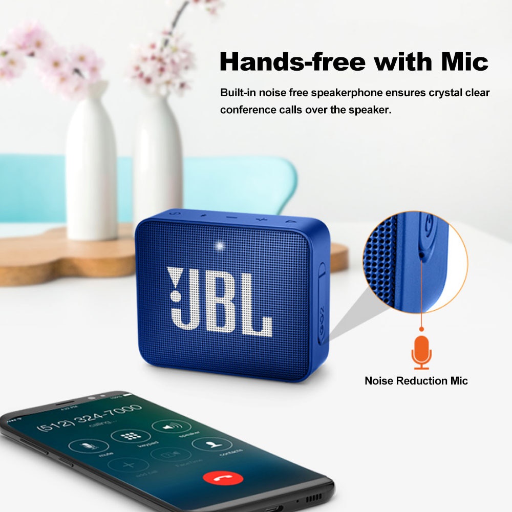 Loa Bluetooth Không Dây Mini 100% Chống Thấm Nước IPX7 GO2 Có Thể Sạc Lại Kèm Micro JBL GO2