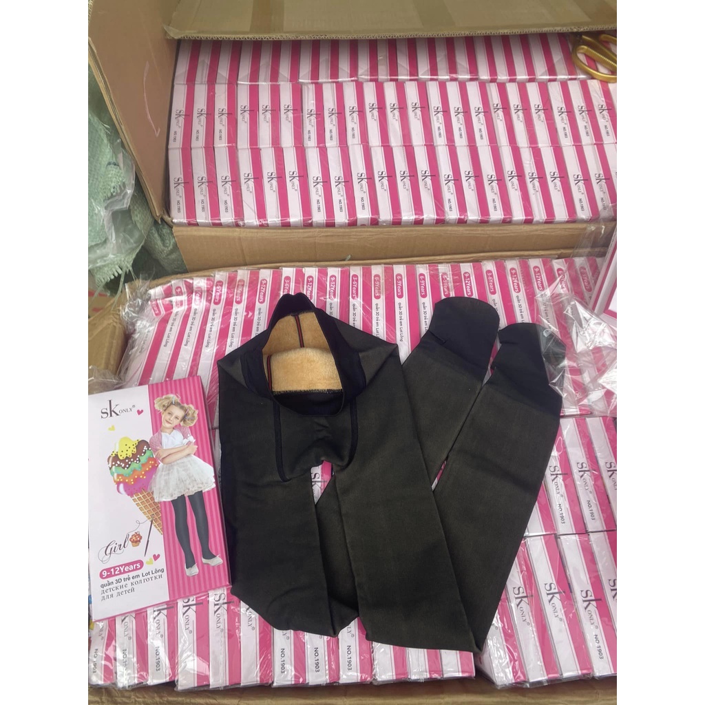 Quần Tất 3D Lót Lông Cho Bé Từ 3 Đến 12 Tuổi