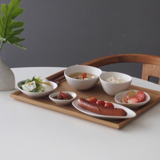 Bộ bát đĩa thiết kế Pebble 1 người 6P (không cốc) - Erato - Hàng nhập khẩu Hàn Quốc
