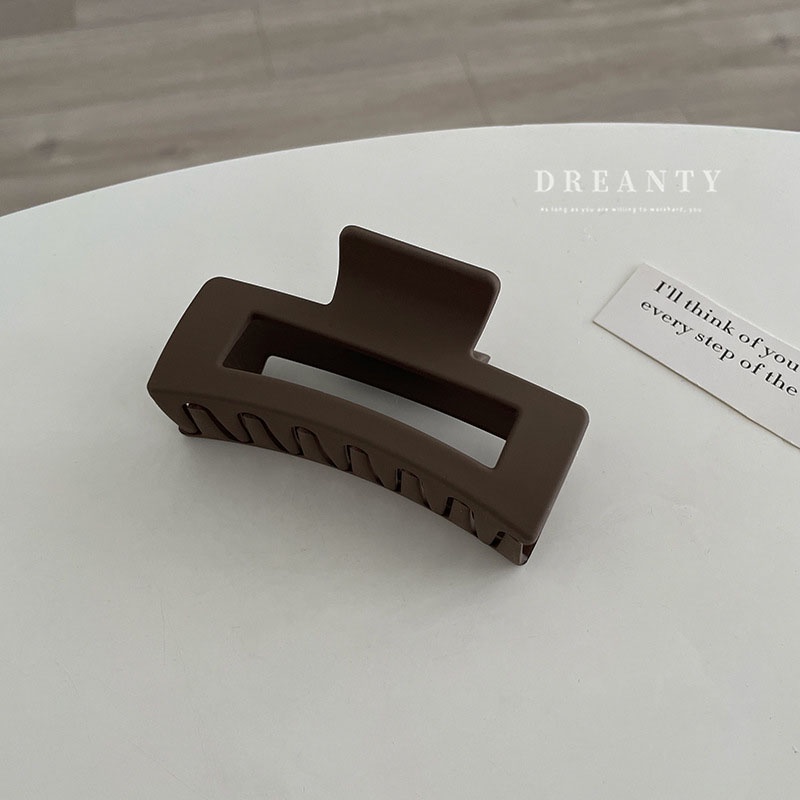 Kẹp Tóc Acrylic Màu Đục Lỗ Hình Học Đơn Giản Phong Cách Hàn Quốc