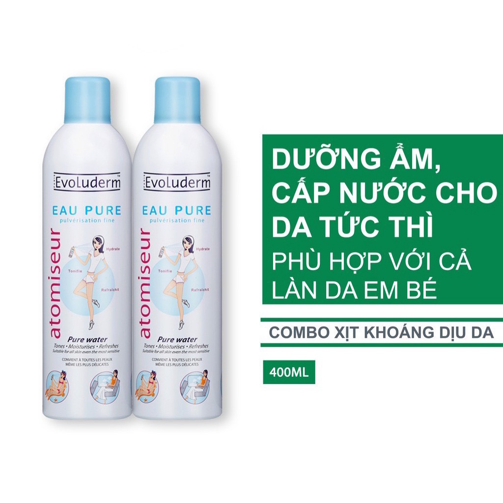 Xịt khoáng cấp ẩm dưỡng da Evolu derm an toàn hiệu quả