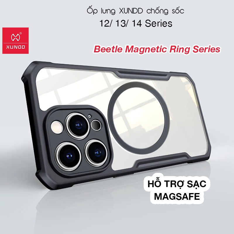Ốp lưng XUNDD iPhone 14/ 14 Plus/ 14 Pro/ Max/ 13/ 13 Pro/ Max/ 12/ 12 Pro/ Max (BEETLE MAGNETIC RING)