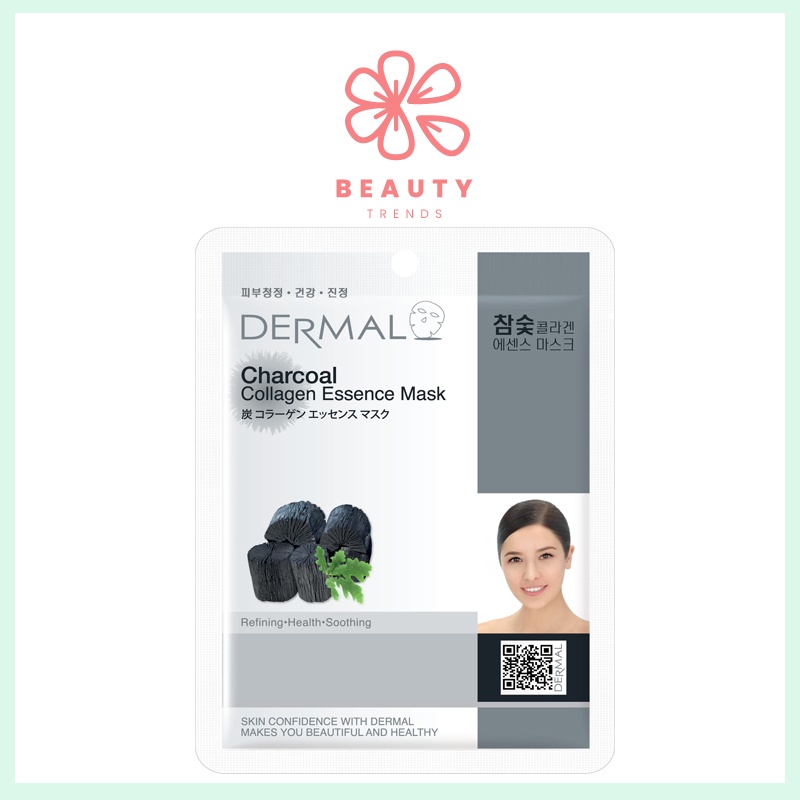 Mặt Nạ Dermal Chiết Xuất Than Hoạt Tính Dưỡng Da 23g Charcoal Collagen Essence Mask