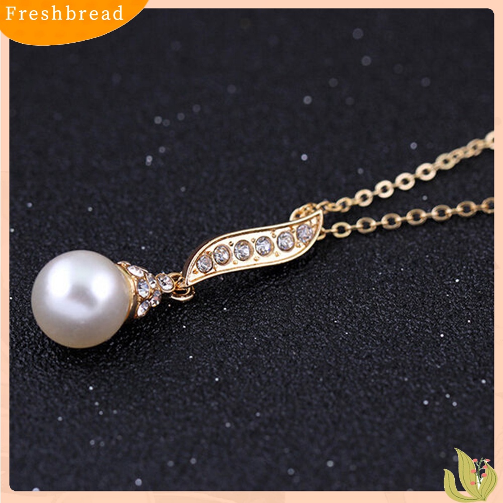 Vòng cổ Và Khuyên Tai Phối Hạt Ngọc Trai Thời Trang Xinh Xắn Cho Nữ