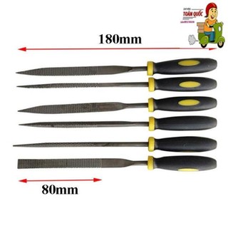 ❤️FREESHIP❤️ Bộ 6 dũa gỗ mini 180mm