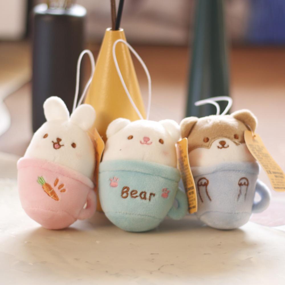 DARNELL Móc Khóa Thỏ Nhồi Bông Hoạt Hình Đáng Yêu