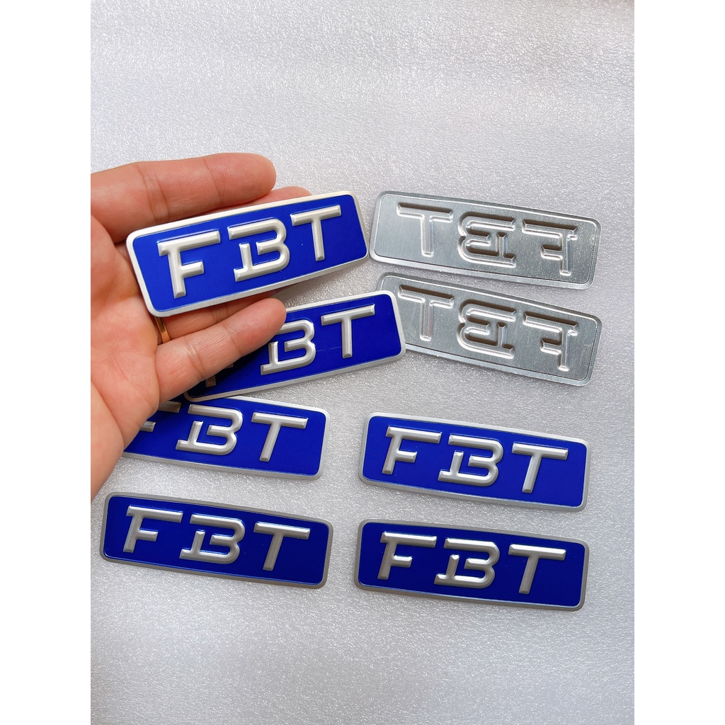 TEM DÁN THÙNG LOA THƯƠNG HIỆU FBT CHÍNH HÃNG NHÔM XỊN 8.5cm x 3cm - GIÁ 1 CẶP