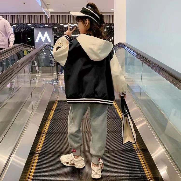 Áo Khoác Bóng Chày Thời Trang Xuân Thu Mới 2022 Cho Bé Gái 3-14 Tuổi