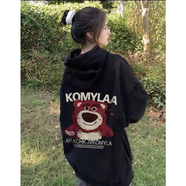 Áo khoác nỉ fom rộng unisex