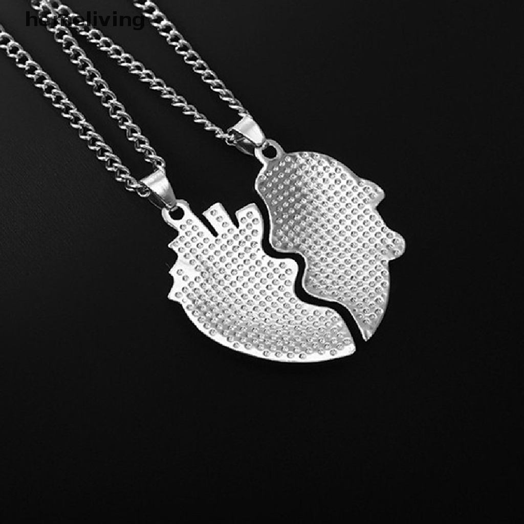 Set 2 Vòng cổ Tình Bạn Mặt Trái Tim Ghép Mảnh Ghép Khắc Chữ Best Friends Thời Trang Mới 2022