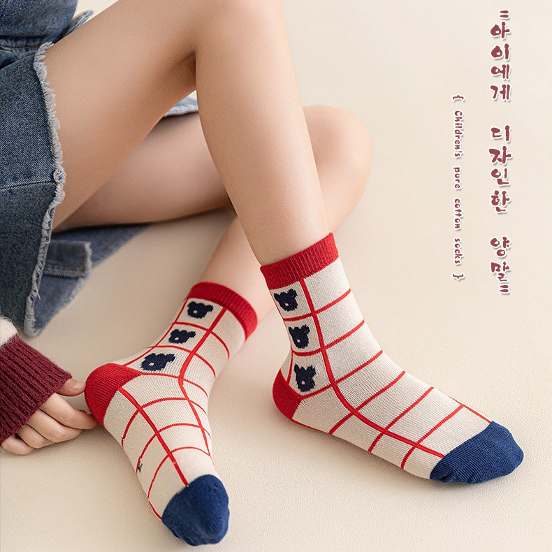 Tất Cho Bé, Set 5 Đôi, Tất Cho Bé Gái, Tất Bé Trai, Mẫu Maruko Xuất Nhật Cotton Êm Mềm, Tất Trẻ Em Thoáng Khí 1-11 Tuổi