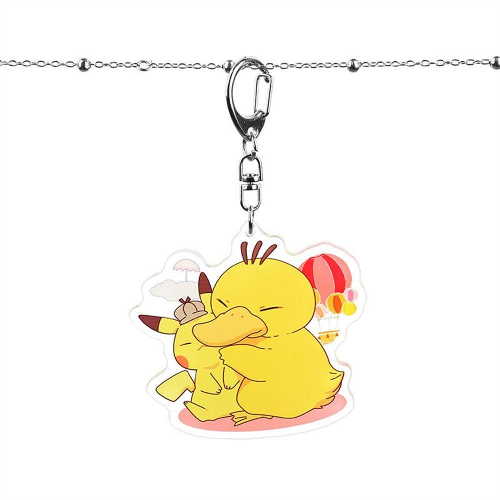 DARNELL Móc Khóa Hình Pikachu Hoạt Hình Dễ Thương