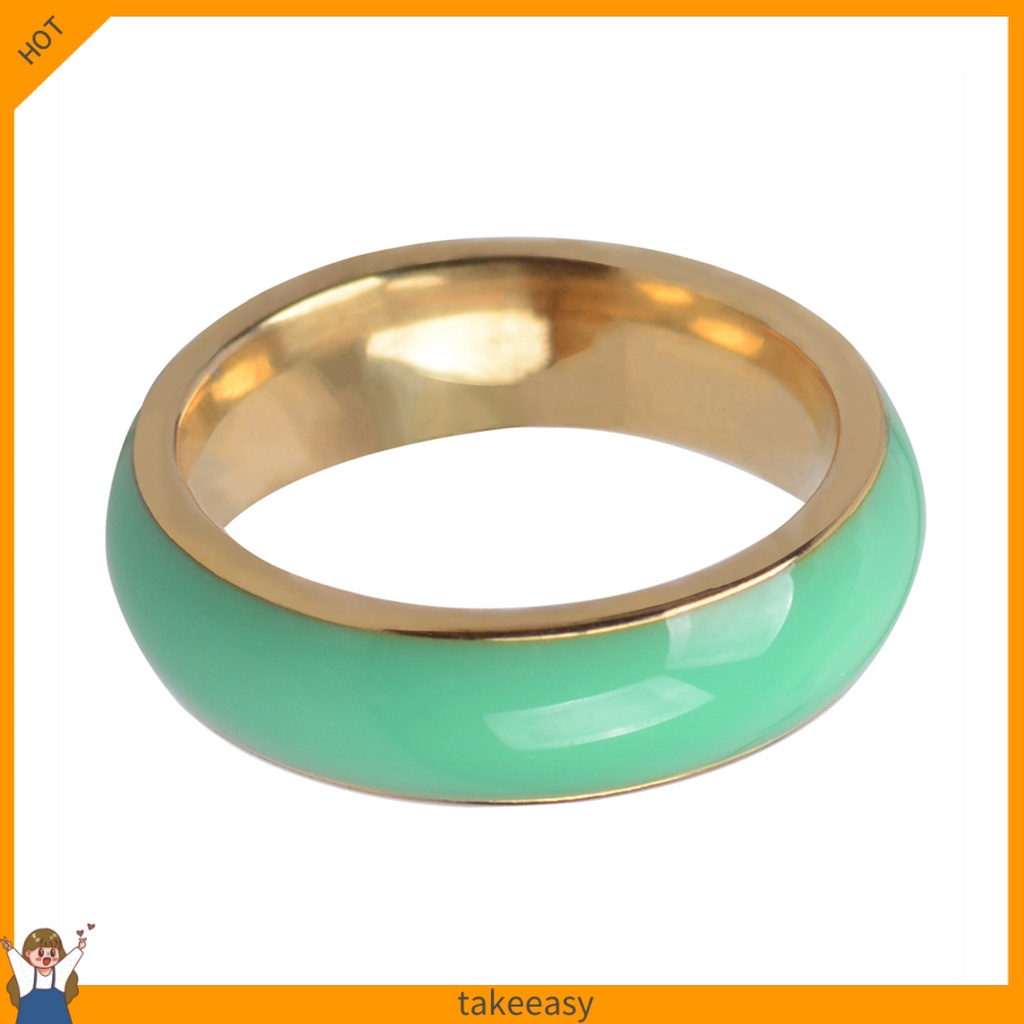 Nhẫn nam đính đá ngọc bích nhân tạo màu xanh lá đơn giản