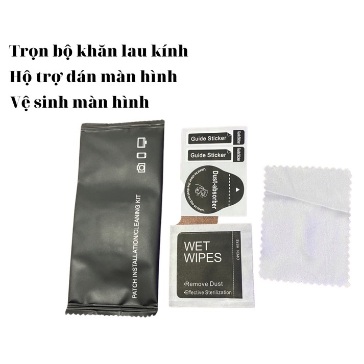 Trọn Bộ Khăn Lau Kính - Hỗ Trợ Dán Màn Hình, Vệ Sinh Màn Hình Bảo Vệ Màn Hình Luôn Sạch Sẽ