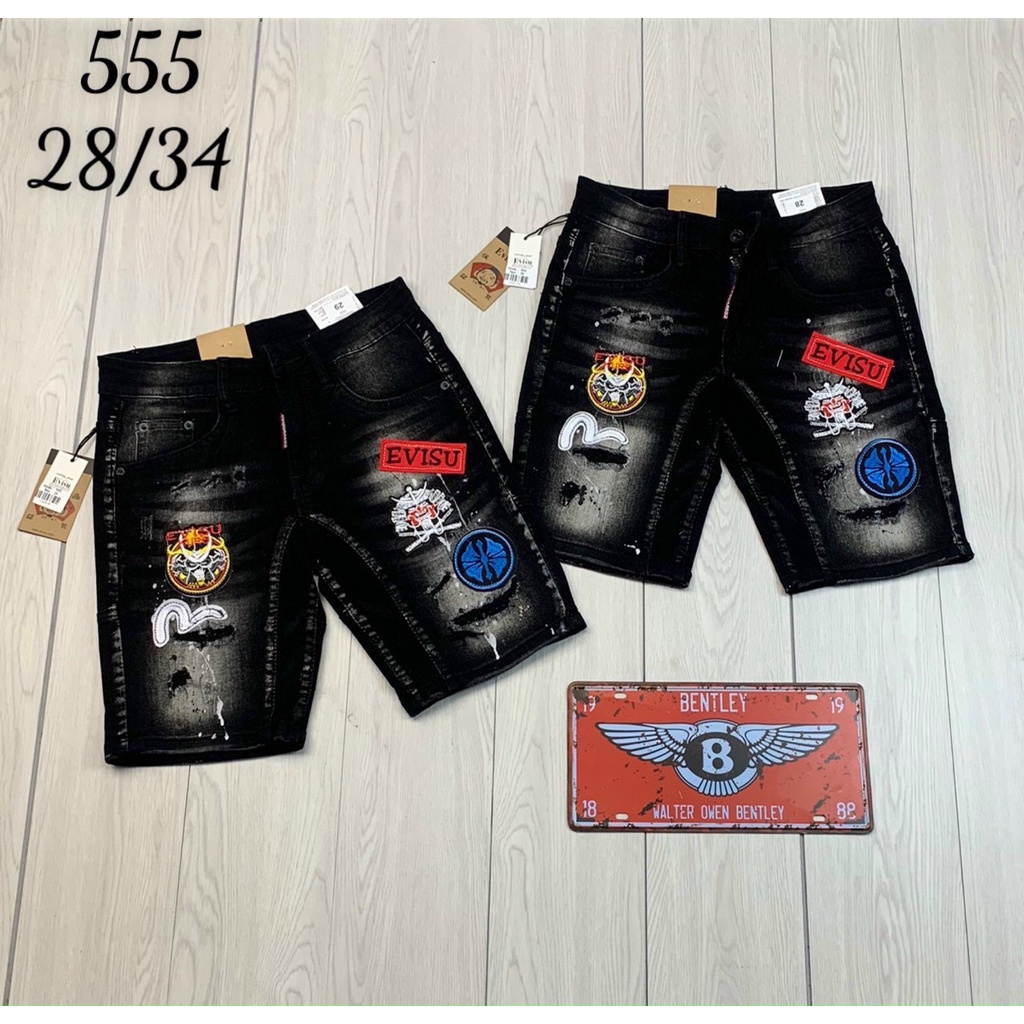 Quần short jean nam vải denim cao cấp co giãn trẻ trung thêu Logo chuẩn form mẫu mới cao cấp PVT FASHION