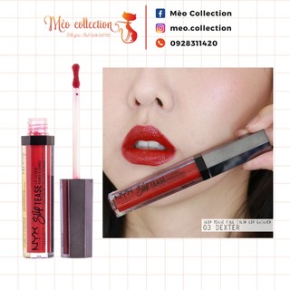 Son kem Nyx Slip Tease Lip Lacquer màu Camel, Spiced Spell, Dexter