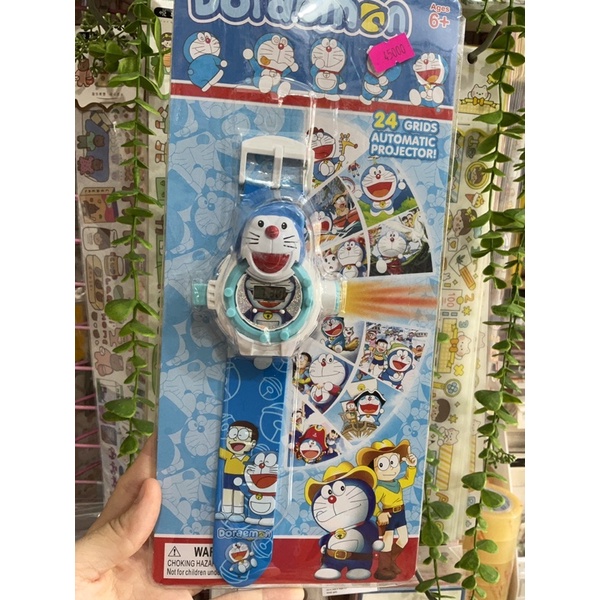 đồng hồ đeo tay doraemon kitty cho bé bấm giờ phát sáng chiếu lên tường cực xinh đổi hình đa dạng ảnh thật
