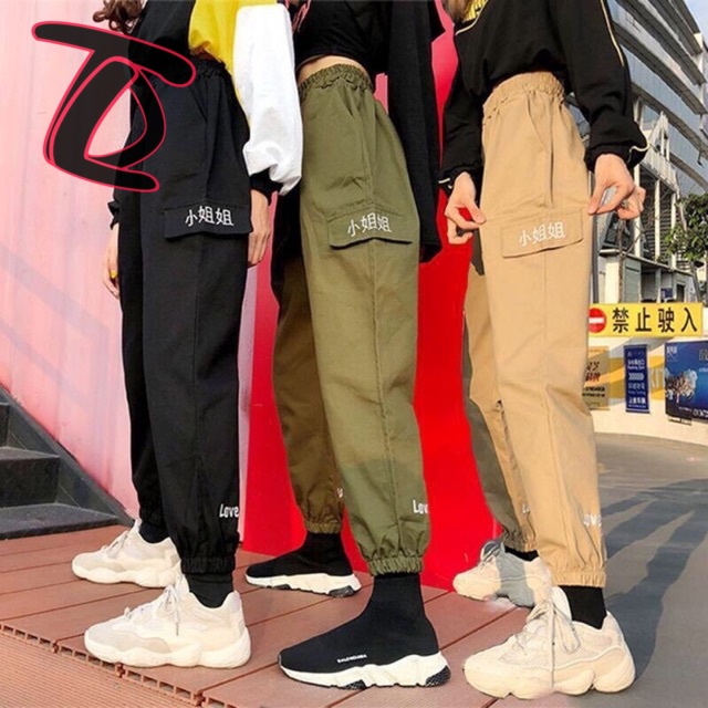 Quần kaki thêu chữ cam đoan y ảnh 3 màu chuẩn hàng shop store