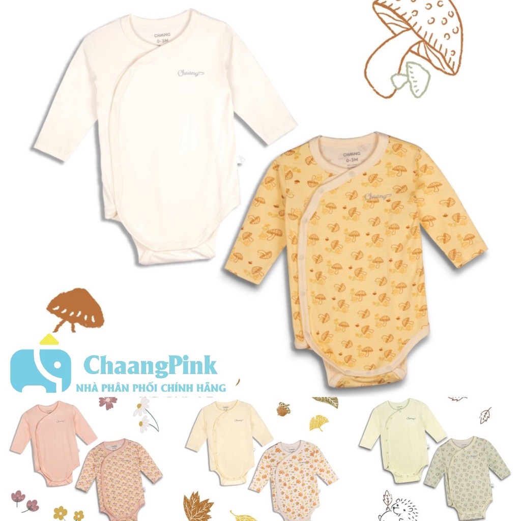 Chaang Set 2 chiếc bodychip sơ sinh cúc chéo Park AW2022D11