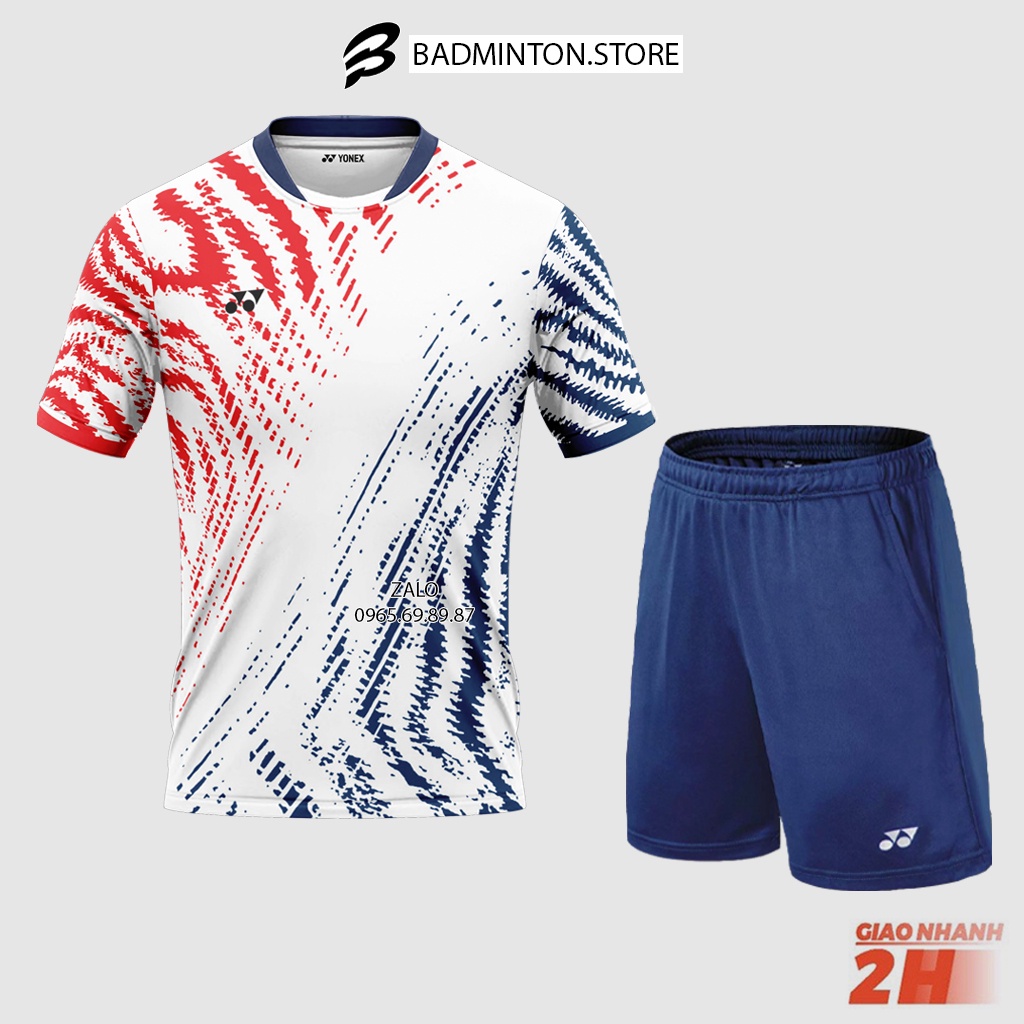 Quần áo cầu lông Yonex, áo Short thể thao mùa hè chất liệu thoáng mát