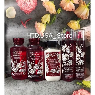 (Mẫu Mới 2023)Xịt Thơm Body - Sữa Dưỡng Thể - Tắm, Bath Body Works Japanese Cherry Blossom Body Lotion 236ml Nội Địa Mỹ