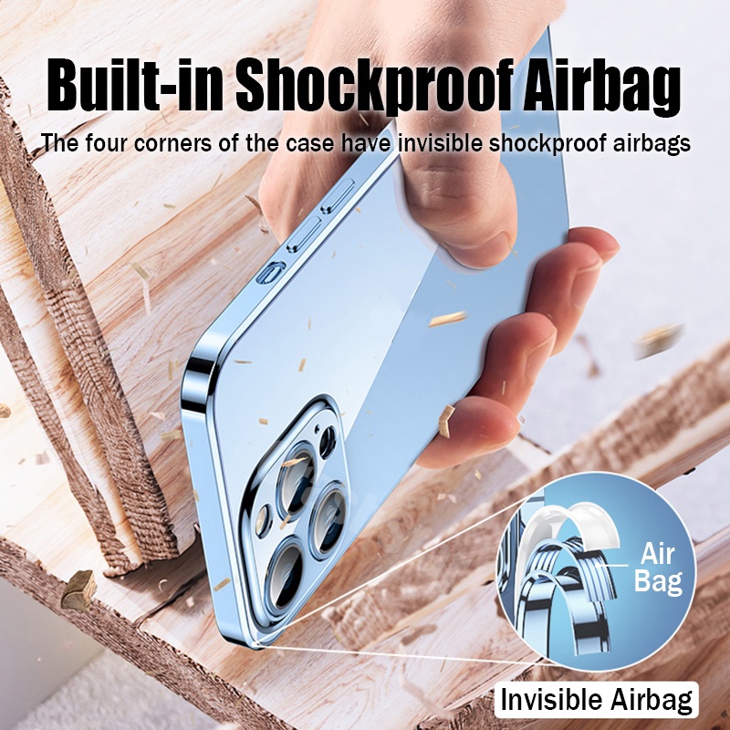 Ốp Điện Thoại Chống Rơi Bảo Vệ Ống Kính Máy Ảnh Cho iPhone 14 13 12 11 Pro Max Mini XS XR X 8 7 6 6S Plus SE 2020