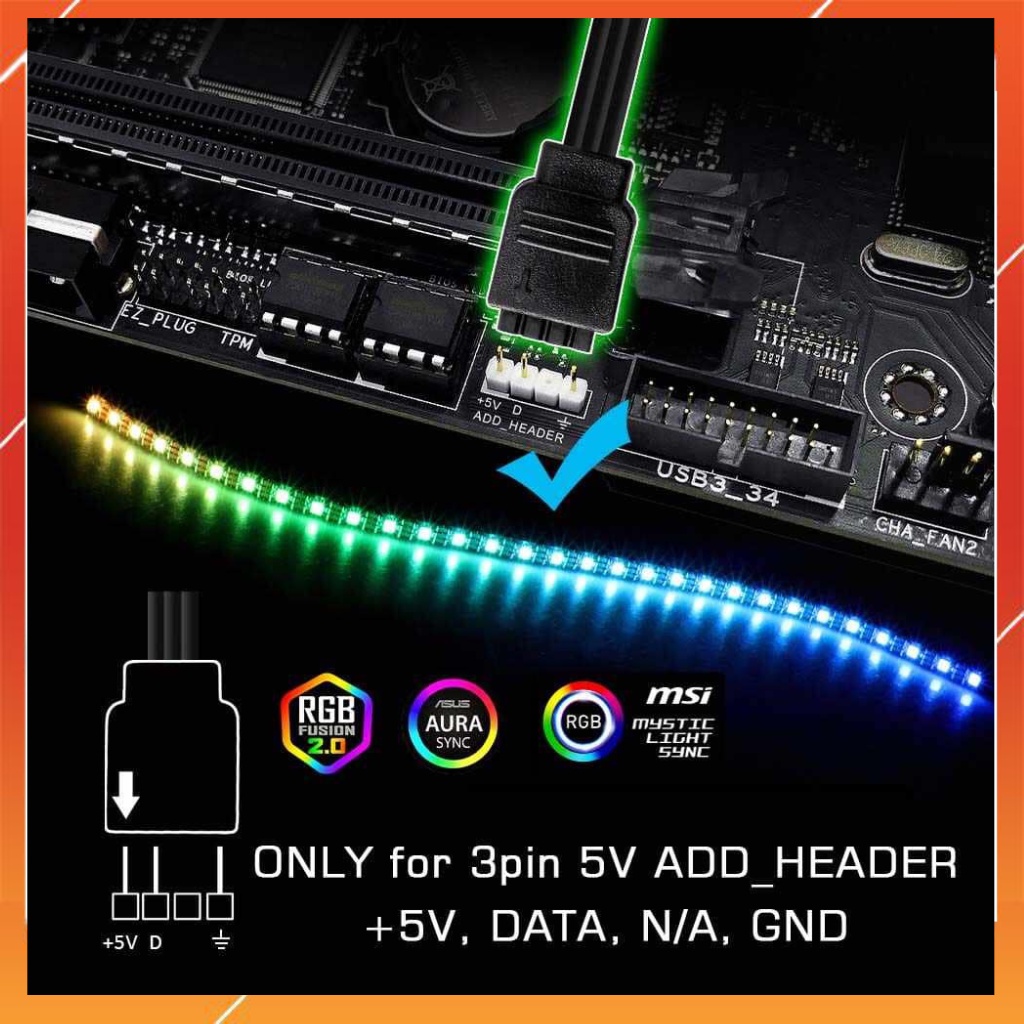 Led sync main 5v aura sync- rgb fusion-msi mystic light- asrock rgb
