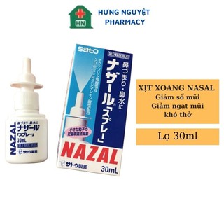 Xịt xoang mũi ngạt mũi Nazal Sato 30ml nội địa Nhật Bản