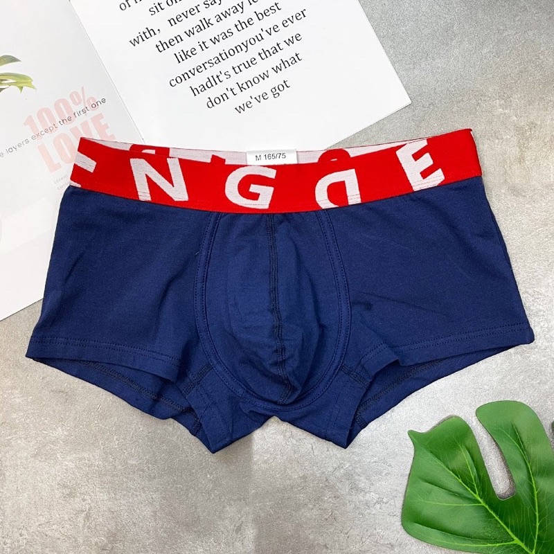 Quần lót nam chữ cái, quần lót dạng đùi thun cotton