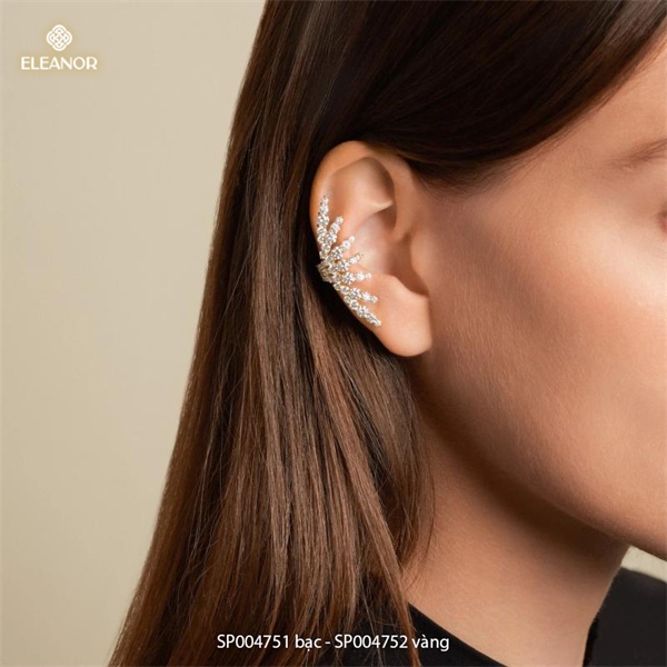 Bông tai nữ gắn vành Eleanor Accessories hình tia phụ kiện trang sức cá tính ( một chiếc )
