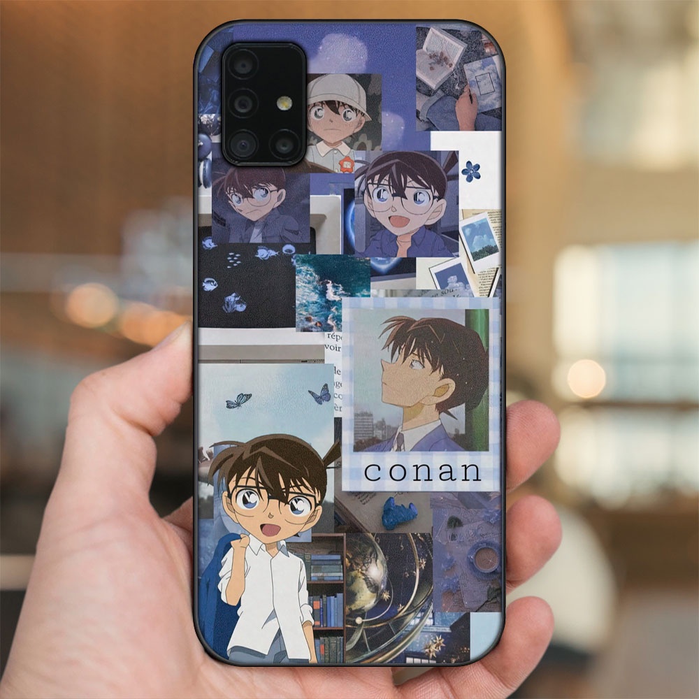 Ốp lưng Samsung A51, A71 viền đen in hình Shinichi Conan Thám Tử Lừng Danh