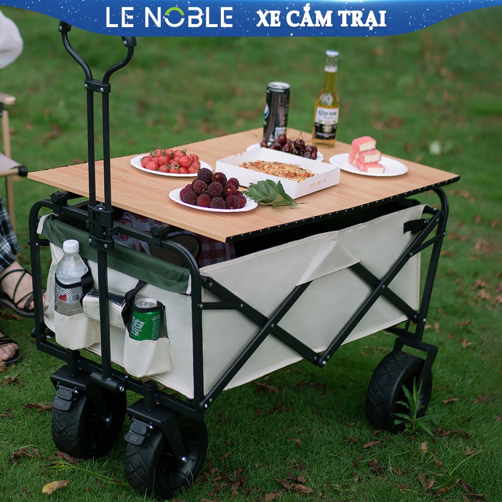 lenoble xe đẩy cắm trại Xe cắm trại gấp bốn bánh điện