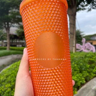 [Chính hãng] Ly Starbucks Studded Bling Orange 710ml