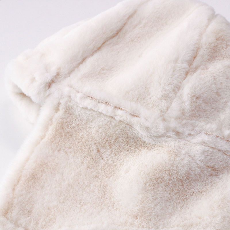 Mũ Trùm Đầu Bằng Vải Bông Dày Dặn Giữ Ấm Tai Dễ Thương Cho Bé