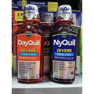 Siro Nyquil Vicks Cold & Flu Relief Liquid Cherry 354ML