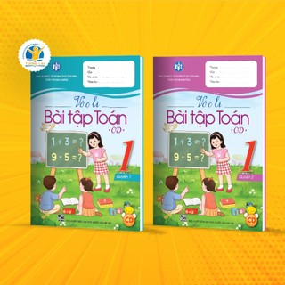Sách - Bộ Vở Ô Li Bài Tập Toán Lớp 1 - bộ Cánh Diều - 2 quyển tích hợp QR CODE