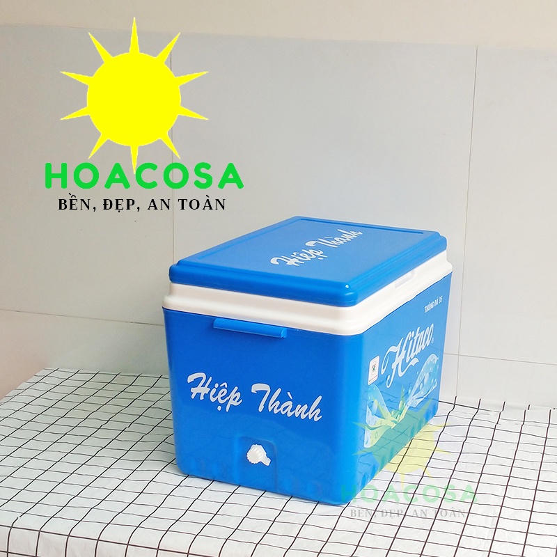 Thùng Đá Vuông 35L  Hitaco Nhựa Hiệp Thành Có Vòi Xả, Bền Đẹp, Giữ Đá Lâu- Đồ Gia Dụng Hoacosa