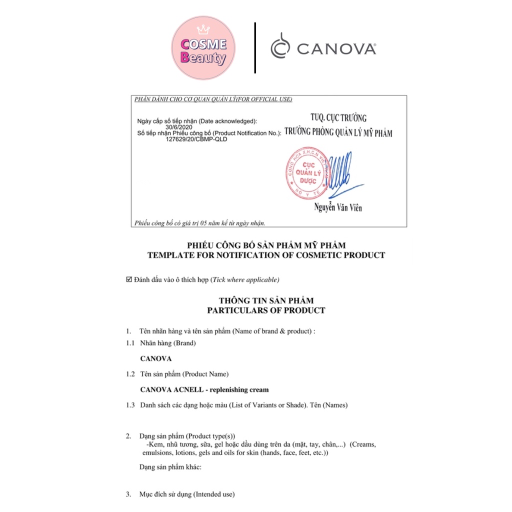 Sữa rửa mặt ngừa mụn ITALY CANOVA SALIPIL DETERGENTE dạng Gel Cho da nhạy cảm, kích ứng Sạch sâu Tuýp 150ml Cosme.Beauty