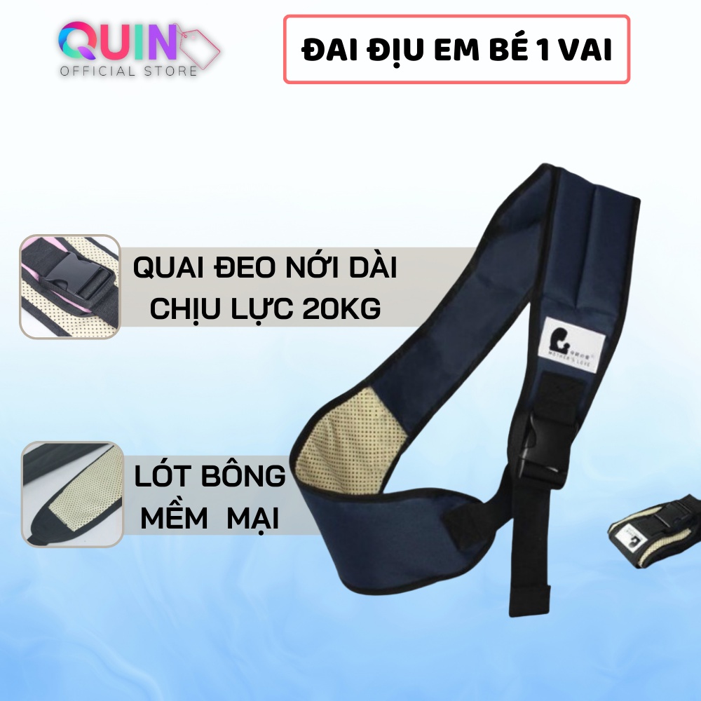 Đai Địu Em Bé Một Bên Vai,  Mềm Mại, Chịu Lực 25Kg Tiện Lợi Cho Gia Đình