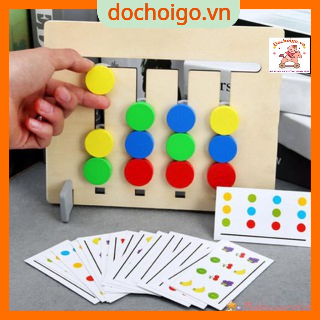 Đồ chơi thông minh cho bé, tư duy logic toán học montessori 4 màu dochoigo.vn