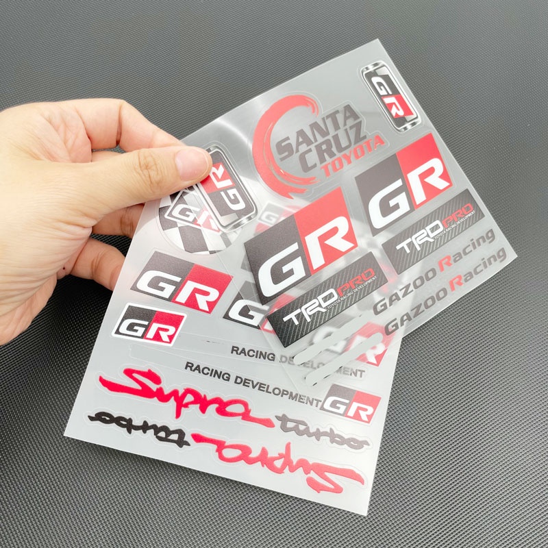GR Sport /GR GAZOO Racing Styling Car Windshield Decal Car Body Decorative Sticker For Toyota 86 YARiS RZ RC RS Camry Supra RAV4