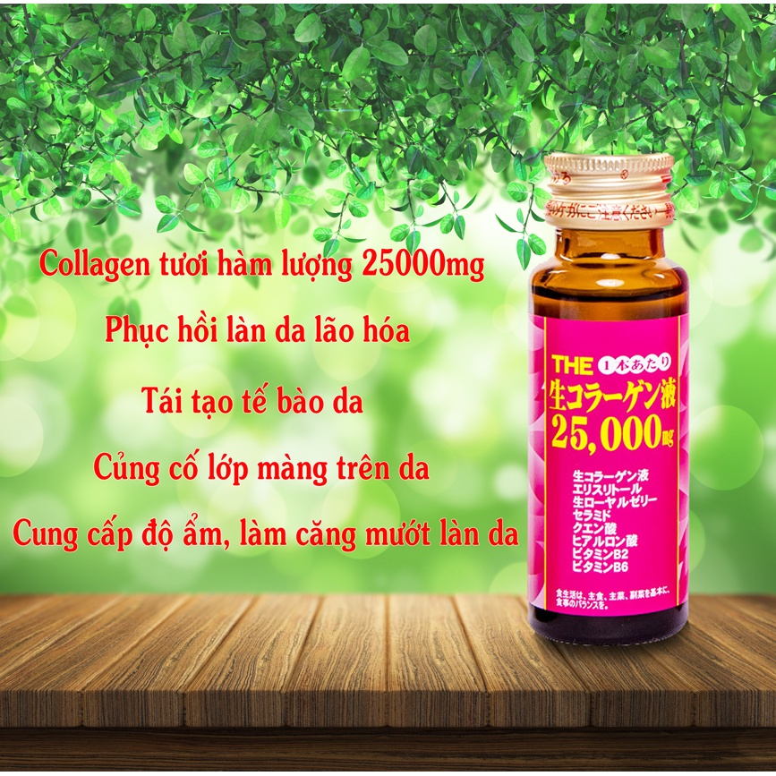 Collagen nước Nhật Bản Inter Techno 25000mg và Collagen tươi Glutathion 10000mg giúp trẻ hóa da, đẹp da