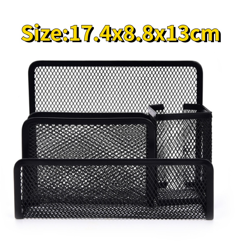 Giá Đỡ Bút Bằng Lưới Kim Loại Đa Năng Tiện Dụng Cho Văn Phòng / Trường Học