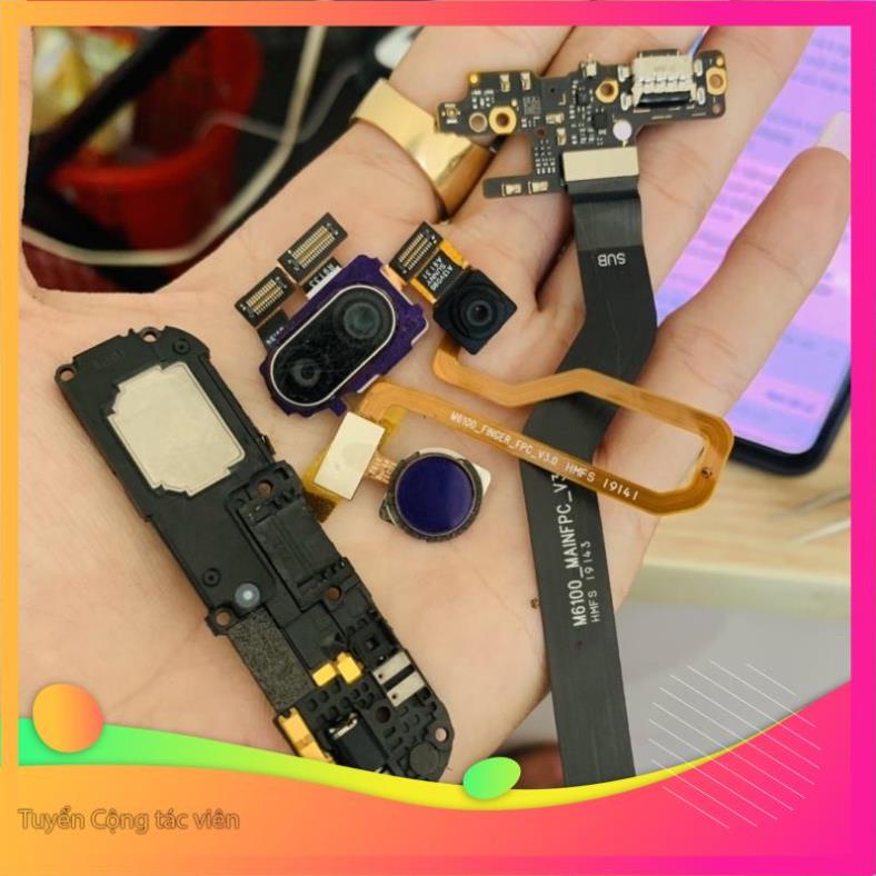 (Xiaomi Redmi Note 7) Main sạc,cáp nối main,camera trước sau,loa ngoài,vân tay rin bóc máy